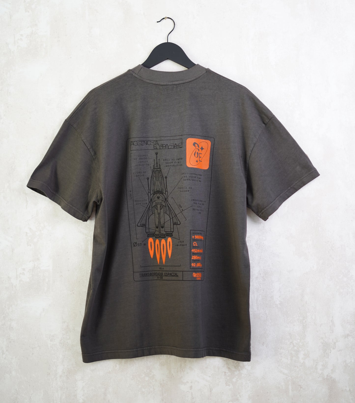 Camiseta Oversize Gris Astronauta